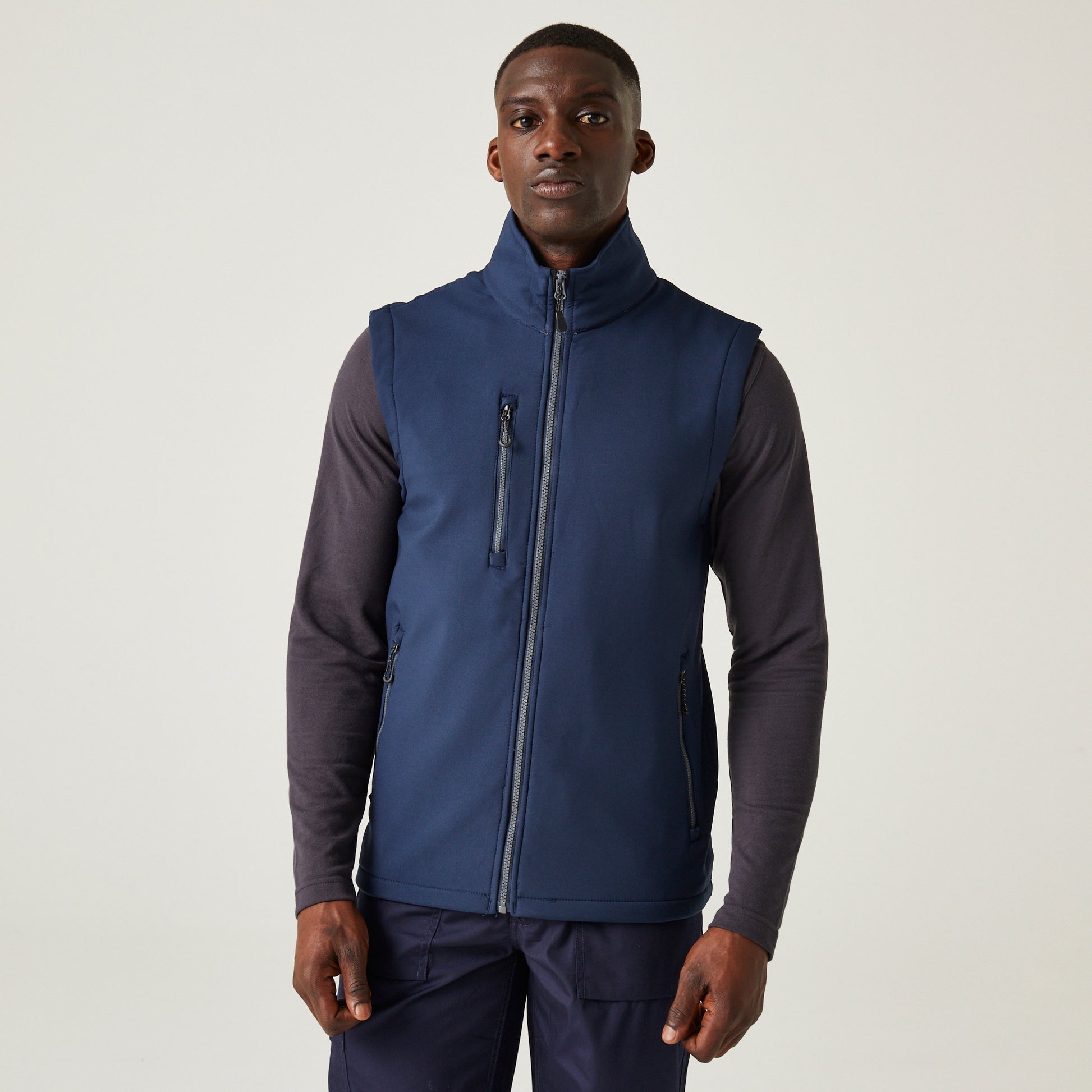 Regatta Navigate Mens Softshell Gilet | Fleece Lined Stretch Body Warmer | 7 Colours | S-3XL - Gilet - Logo Free Clothing