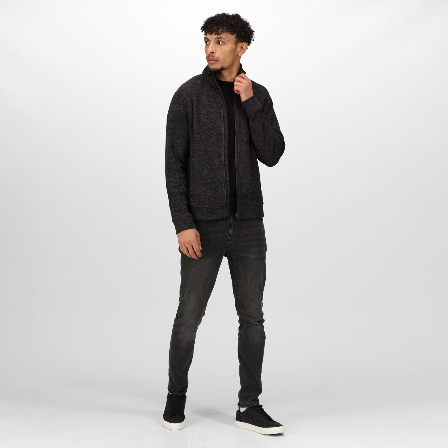 Regatta Thornly Mens Marl Fleece | Full Zip | Super Soft | Zip Pockets | Grey Marl | S-3XL - Fleece - Logo Free Clothing