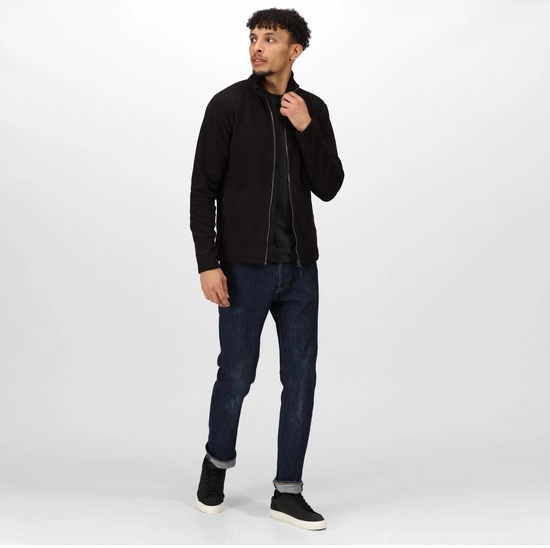 Regatta Honestly Made Mens Recycled Fleece Jacket | Lightweight | Navy or Black | S-3XL - Fleece - Logo Free Clothing