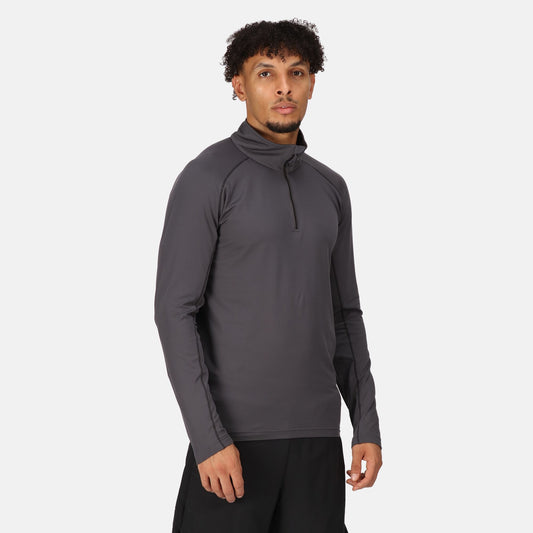 Regatta Core Stretch Mens Half Zip Midlayer Top | Lightweight | Recycled | 3 Colours | S-3XL - Sweatshirt - Logo Free Clothing