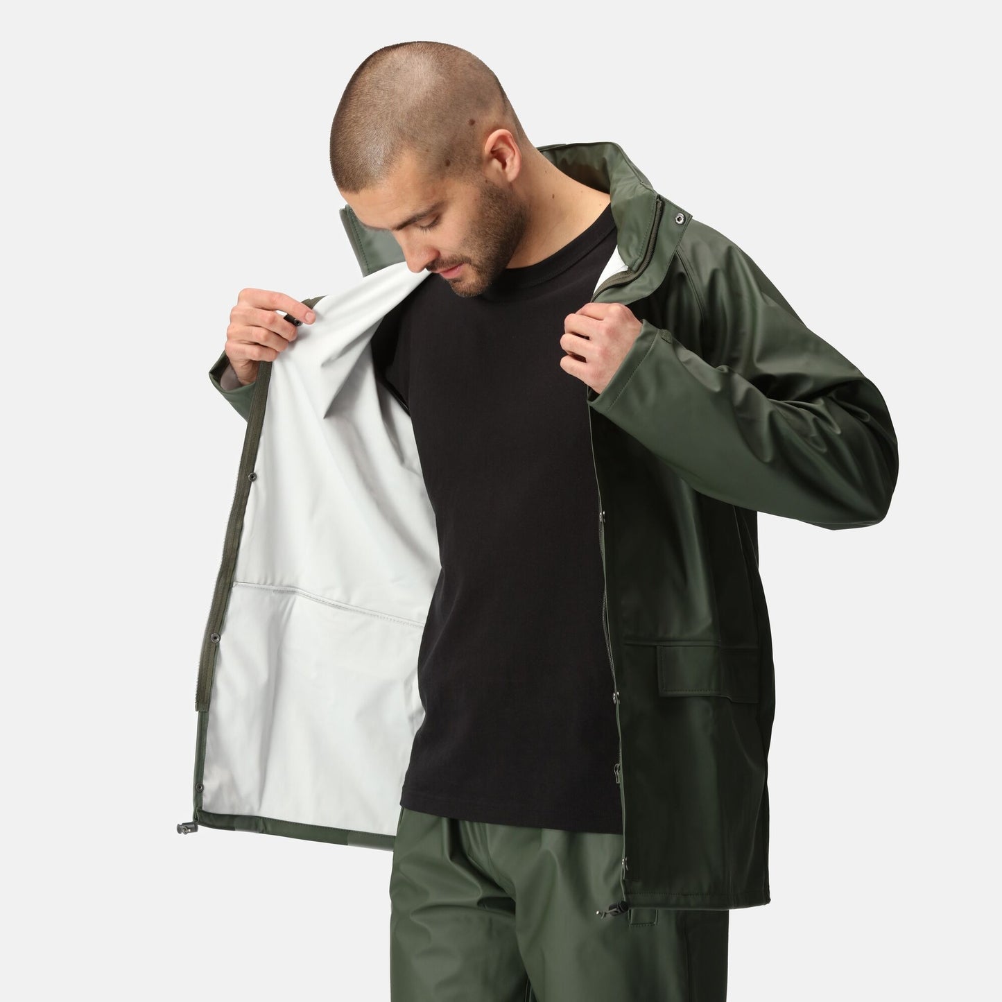 Regatta Stormflex II Mens Waterproof Jacket | Hooded | Breathable | Olive or Navy | S-4XL - Winter Jacket - Logo Free Clothing