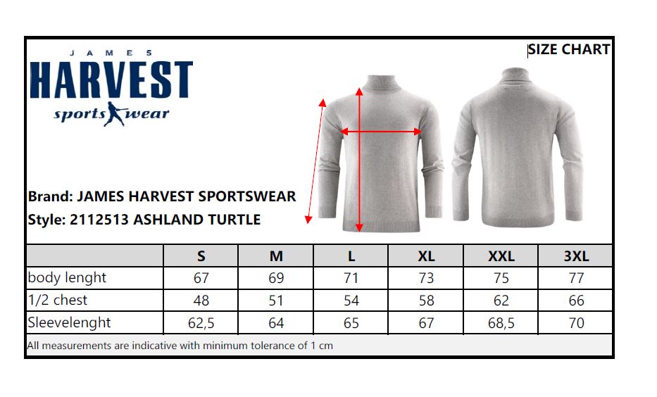 James Harvest Ashland Mens Cotton Jumper | Turtle Neck Knitwear | Soft Touch | 3 Colours | S-3XL - Knitwear - Logo Free Clothing