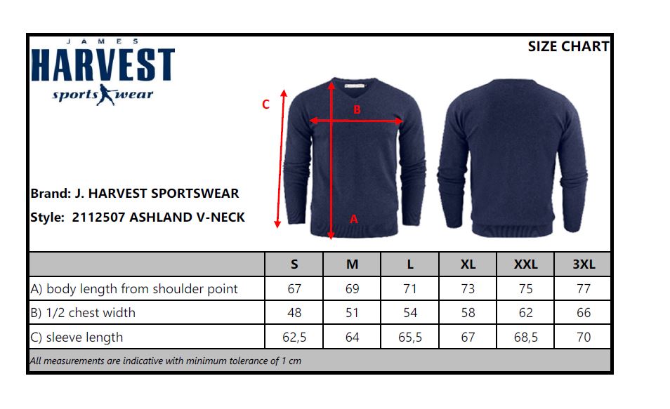 James Harvest Ashland Mens Cotton Jumper | V-Neck Knitwear | Soft Touch | 5 Colours | S-3XL - Knitwear - Logo Free Clothing