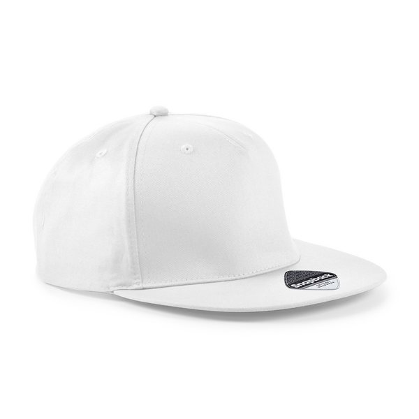 Beechfield 5 Panel Snapback Rapper Cap | Unisex | Flat Peak | 9 Colours | One Size - Hat - Logo Free Clothing
