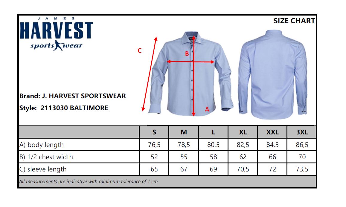 James Harvest Baltimore Mens Shirt | Slim Fit | Combed Cotton | Easy Care | 4 Colours | S-3XL - Shirt - Logo Free Clothing