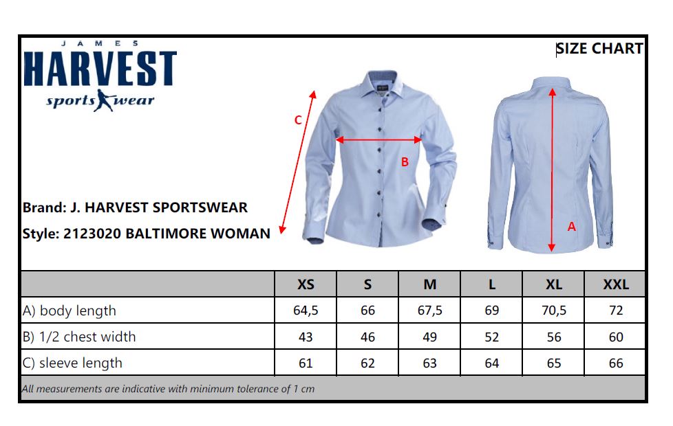 James Harvest Baltimore Ladies Shirt | Slim Fit | Combed Cotton | Easy Care | 4 Colours | XS-2XL - Shirt - Logo Free Clothing