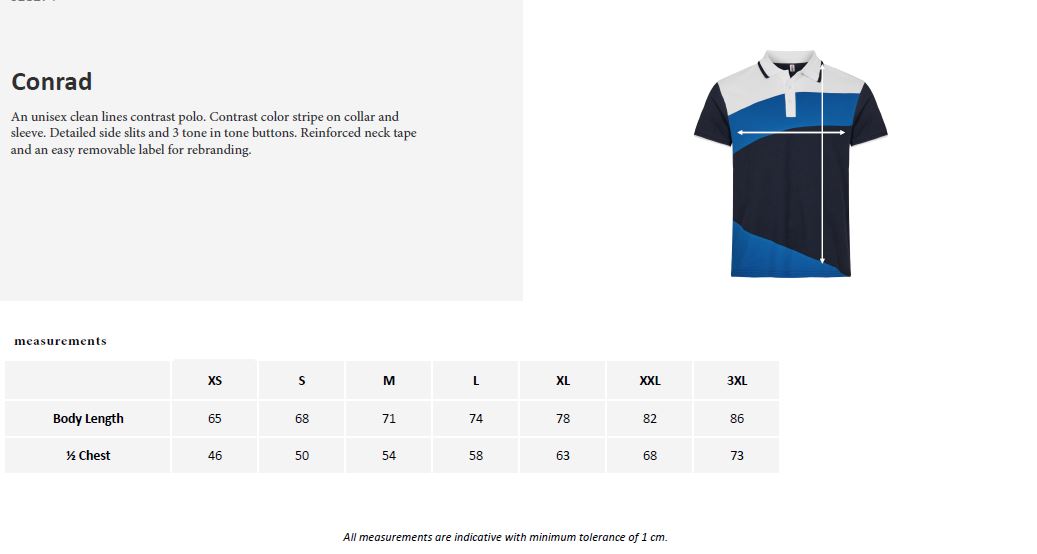 Clique Conrad Unisex Polo Shirt | Pique Cotton Polo | Colour Blocks | 2 Colours | XS-3XL - Polo Shirt - Logo Free Clothing