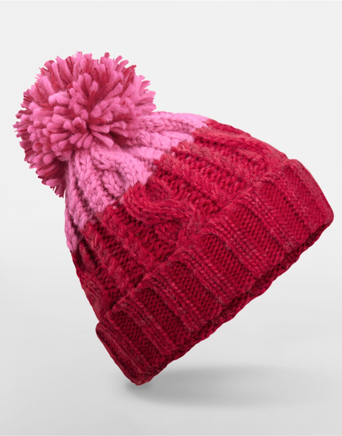 Beechfield Apres Beanie | Unisex | Heavyweight Cable Knit | Pom-Pom | 9 Colours | One Size
