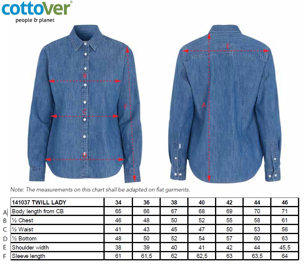 Cottover Denim Shirt | Ladies Organic Cotton Shirt | GOTS | Fairtrade | Sustainable | XS-3XL - Shirt - Logo Free Clothing