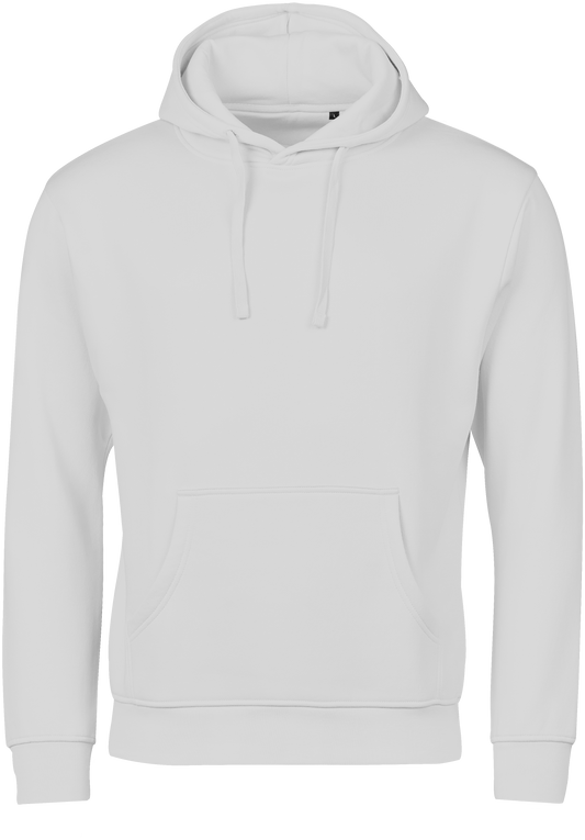Tee Jays Unlabelled Hooded Sweatshirt Hoodie in White, front view