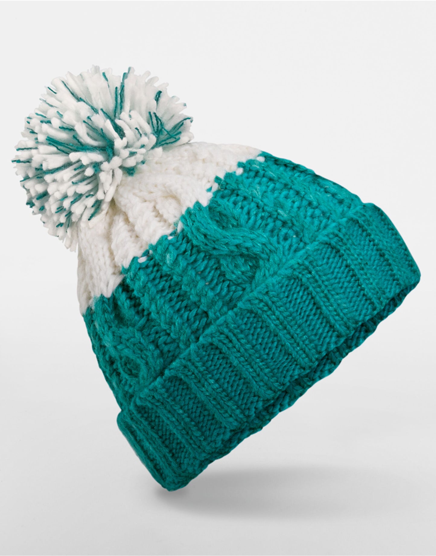 Beechfield Apres Beanie | Unisex | Heavyweight Cable Knit | Pom-Pom | 9 Colours | One Size