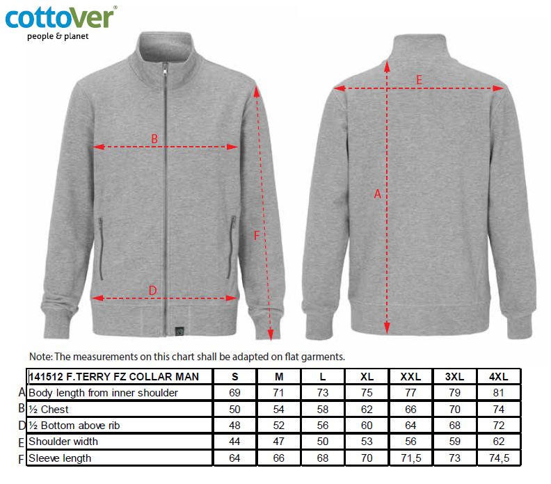 Cottover Mens Heavyweight Zip-Up Sweatshirt | GOTS | French Terry Organic Cotton | S-4XL - Sweatshirt - Logo Free Clothing