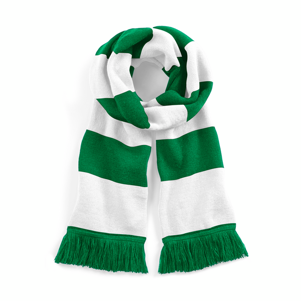 Beechfield Stadium Scarf | Unisex | Striped | Tassels | 9 Colours | One Size - Scarf - Logo Free Clothing
