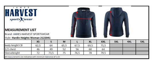 James Harvest Hardin Ladies Hoodie | Medium Weight | Organic Cotton | 4 Colours | XS-2XL - Hoodie - Logo Free Clothing