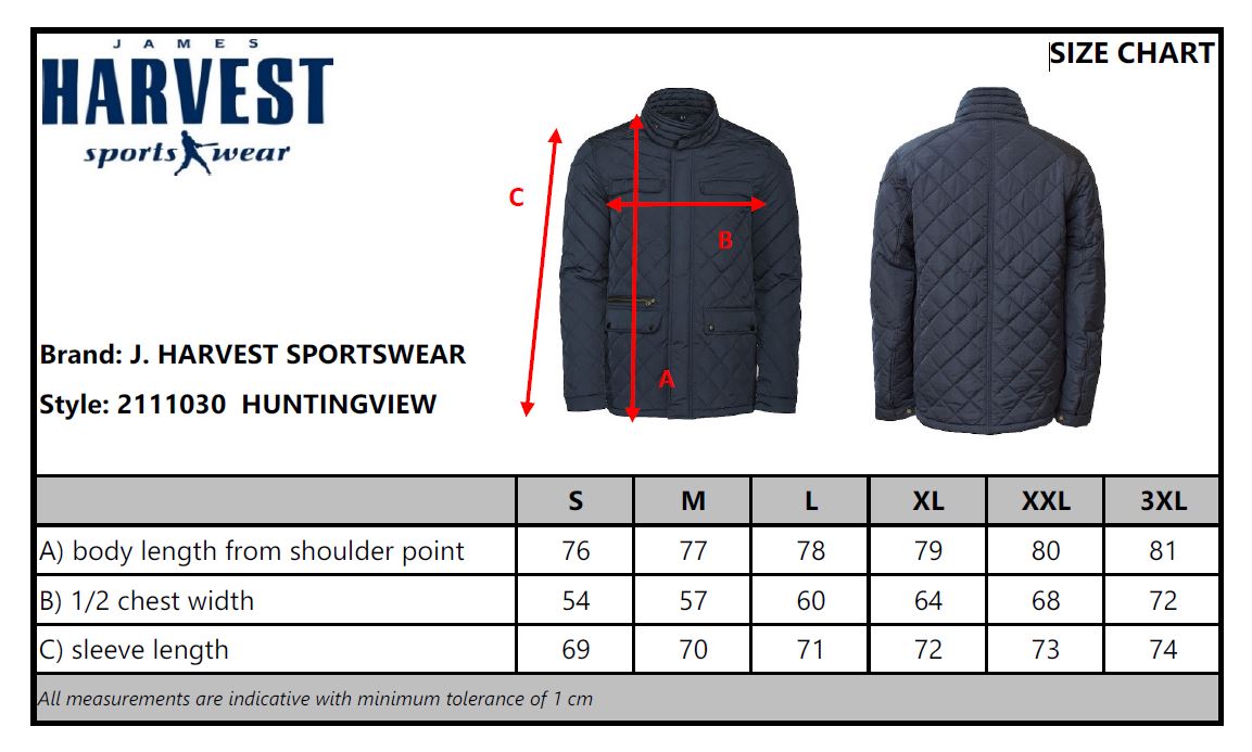 James Harvest Huntingview Mens Quilted Jacket | Lightly Padded | Navy or Black | S-3XL - Winter Jacket - Logo Free Clothing
