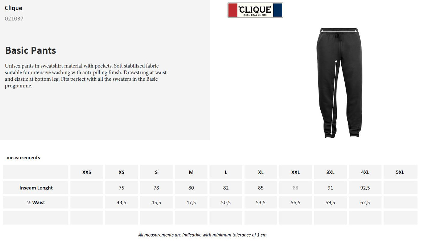 Clique Basic Joggers | Unisex | Soft Touch Lounge Wear | Anti Pilling | 6 Colours | XS-3XL - Trousers - Logo Free Clothing