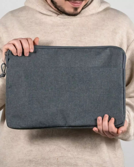 BagBase Essential 15" Laptop Case | Slimline | Padded | Lined | Grey or Black | One Size