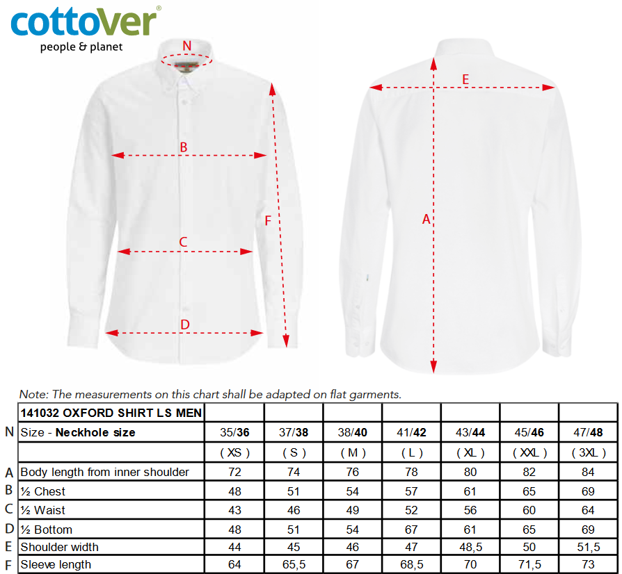 Cottover Oxford Shirt | Mens Slim Fit | GOTS Organic Cotton | Fairtrade | 2 Colours | XS-3XL - Shirt - Logo Free Clothing