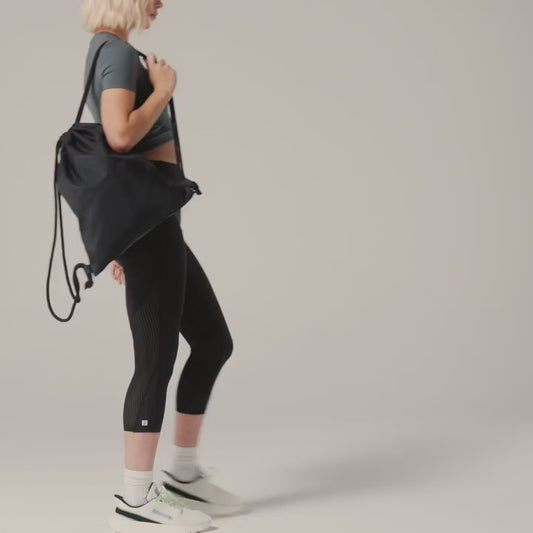 BagBase Reflective Drawstring Bag | 15 Litre Capacity | Hidden Pocket | Black or Silver | One Size