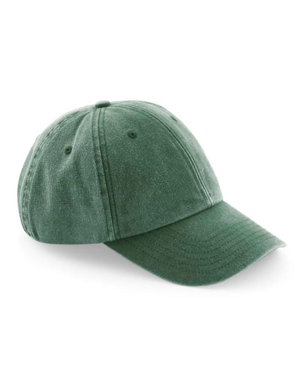 Beechfield Low Profile Vintage Cap | Unisex | Heavy Washed Cotton | 17 Colours | One Size - Hat - Logo Free Clothing