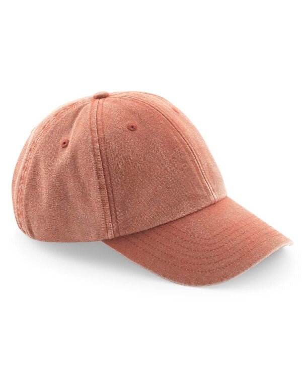 Beechfield Low Profile Vintage Cap | Unisex | Heavy Washed Cotton | 17 Colours | One Size - Hat - Logo Free Clothing