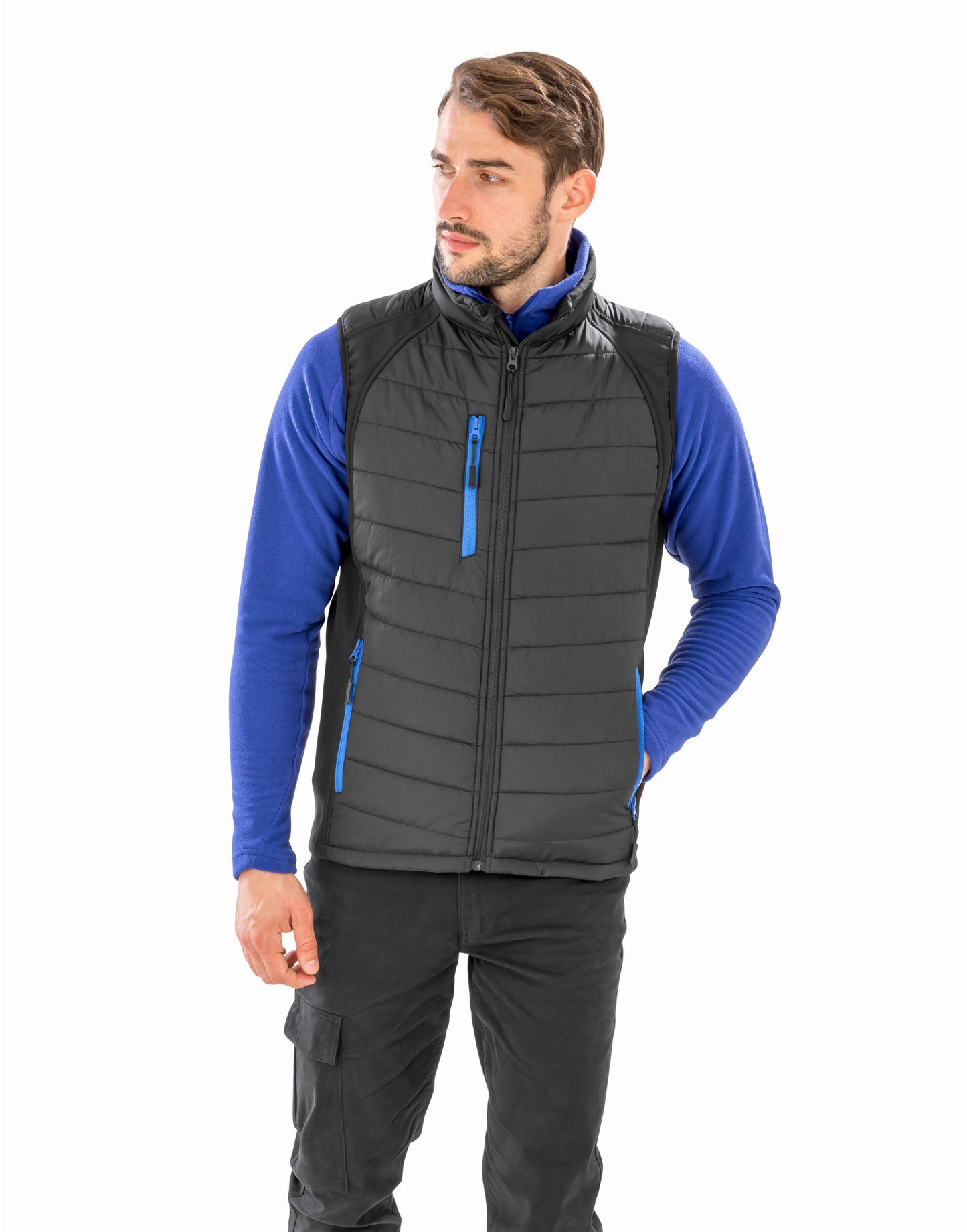 Result Genuine Recycled | Compass Pad Softshell Gilet | Logo Free Clothing