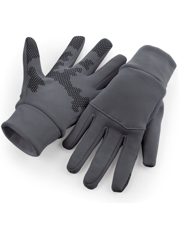 Beechfield Softshell Sports Tech Gloves | Unisex | Touchscreen Gloves | 3 Colours | S-XL - Gloves - Logo Free Clothing