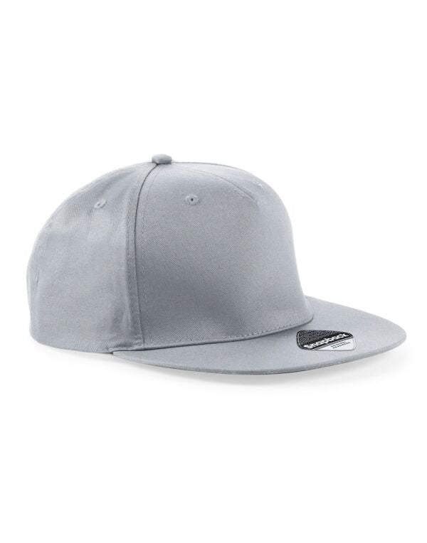 Beechfield 5 Panel Snapback Rapper Cap | Unisex | Flat Peak | 9 Colours | One Size - Hat - Logo Free Clothing