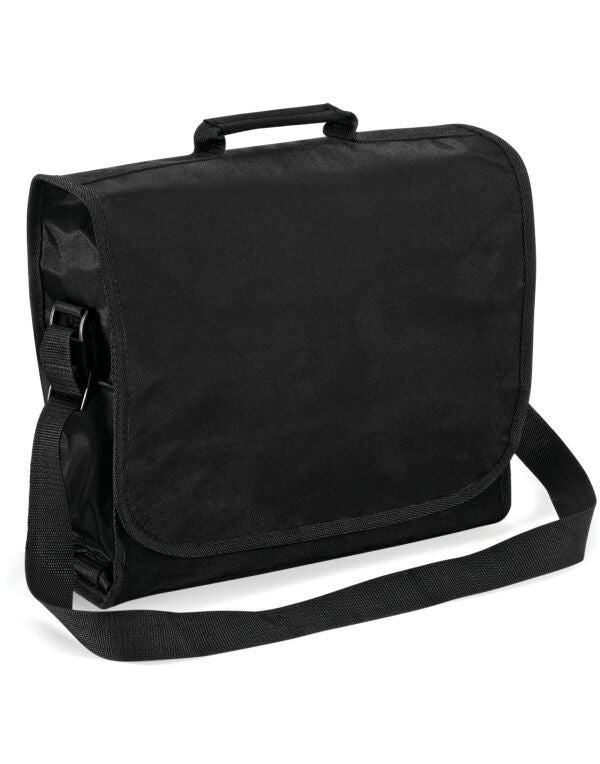 Quadra Record Bag | 9 Litre Capacity | Messenger Bag | Baseboard | Velcro Close | Black | One Size