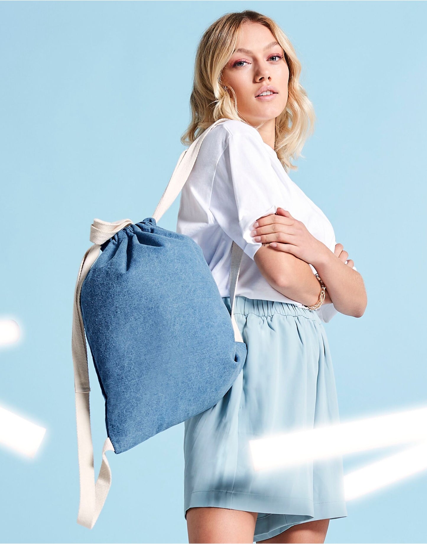 BagBase | Denim Gymsac | Logo Free Clothing