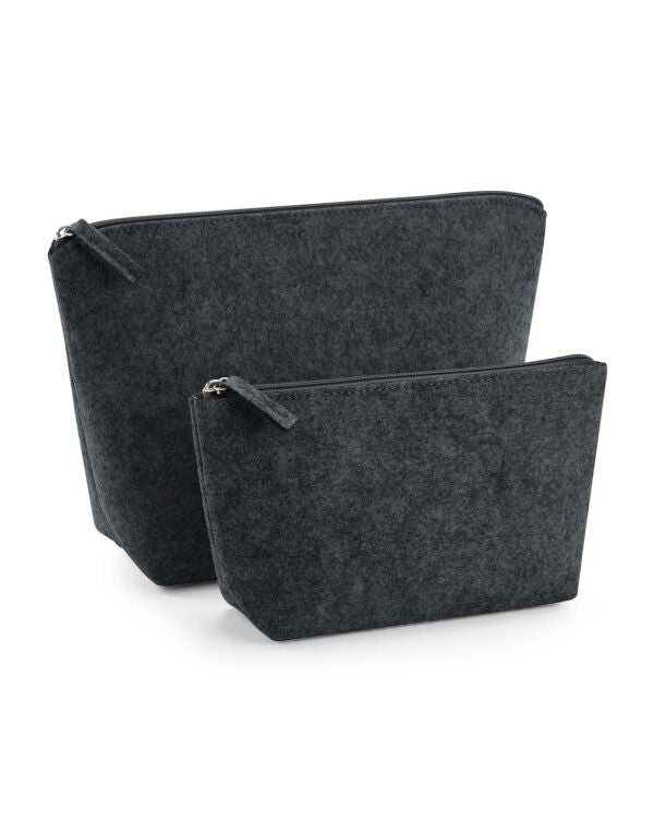 BagBase Felt Accessory Bag | 1 to 3 Litre Capacity | Matching Zipper | 6 Colours | S-M
