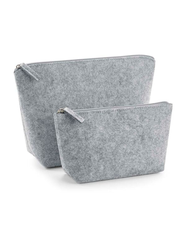 BagBase Felt Accessory Bag | 1 to 3 Litre Capacity | Matching Zipper | 6 Colours | S-M