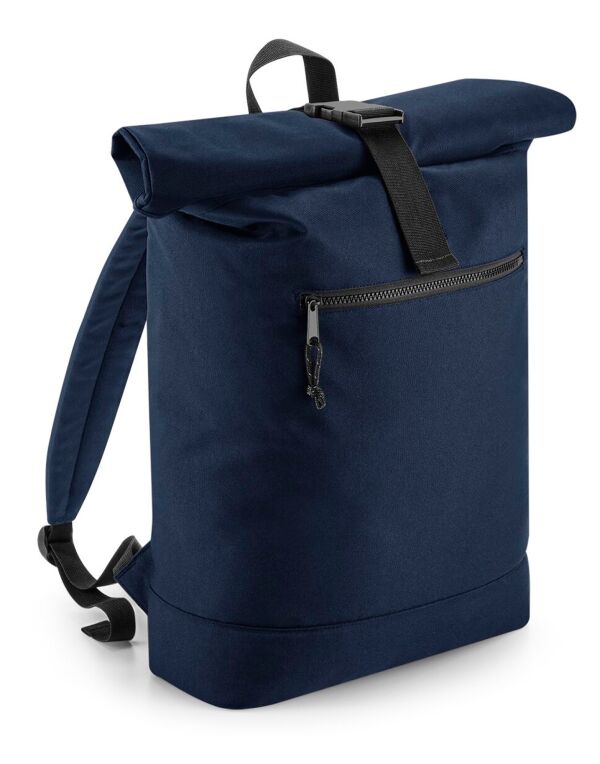 BagBase Recycled Roll Top Backpack | 20 Litre Rucksack | Laptop Storage to 15.6" | 7 Colours | One Size