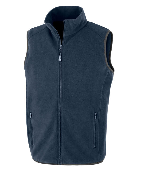 Result Recycled Unisex Fleece Gilet | Dense Knit Body Warmer | Black or Navy | XS-4XL - Gilet - Logo Free Clothing