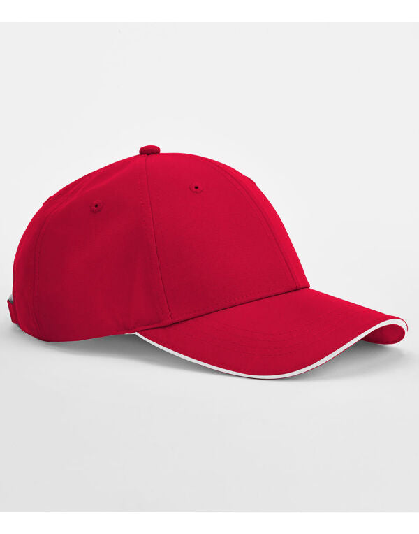 Beechfield Team Sports-Tech Cap | Unisex | 6 Panel | Sandwich Peak | 7 Colours | One Size - Hat - Logo Free Clothing