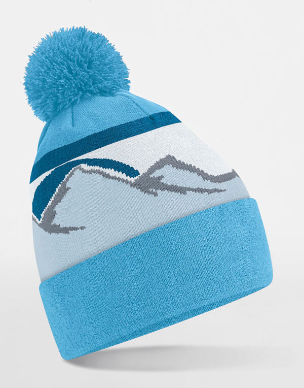 Beechfield Mountain Peaks Pom Pom Beanie | Unisex | Recycled | 4 Colours | One Size - Hat - Logo Free Clothing