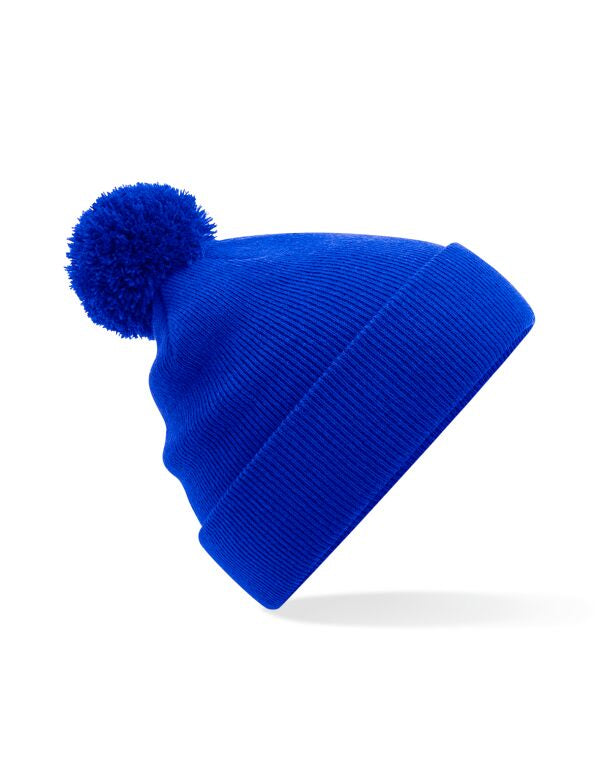 Beechfield Junior Original Pompom Beanie | Double Knit | 7 Colours | Kids Unisex Size - Hat - Logo Free Clothing