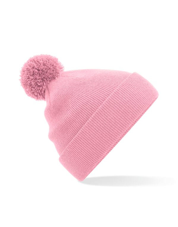 Beechfield Junior Original Pompom Beanie | Double Knit | 7 Colours | Kids Unisex Size - Hat - Logo Free Clothing