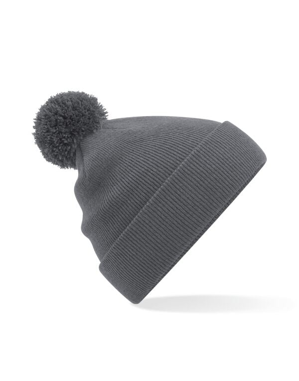 Beechfield Junior Original Pompom Beanie | Double Knit | 7 Colours | Kids Unisex Size - Hat - Logo Free Clothing