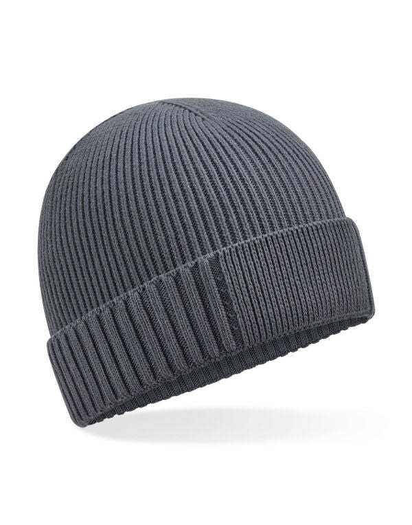 Beechfield Organic Cotton Patch Beanie | Unisex | Breathable | 4 Colours | One Size - Hat - Logo Free Clothing