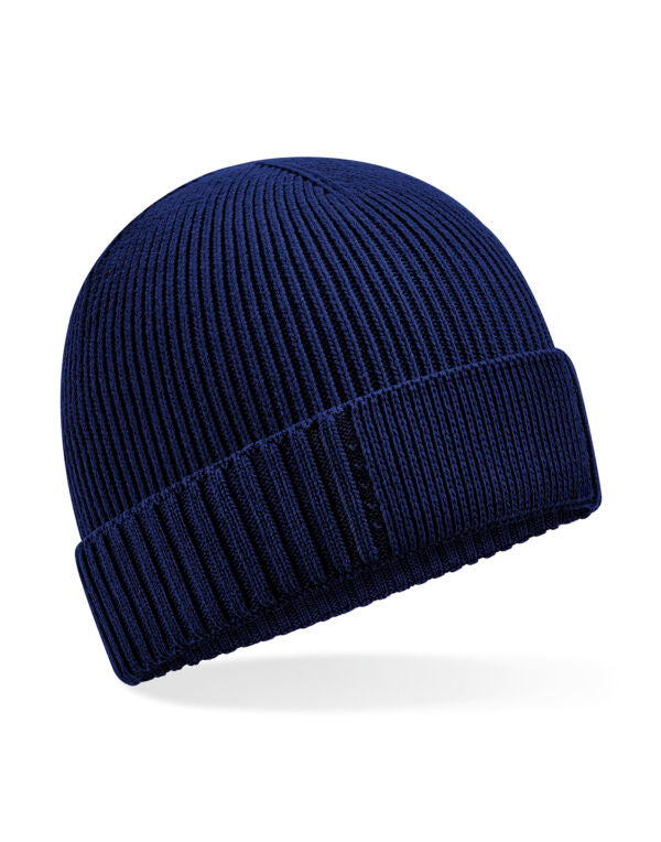 Beechfield Organic Cotton Patch Beanie | Unisex | Breathable | 4 Colours | One Size - Hat - Logo Free Clothing