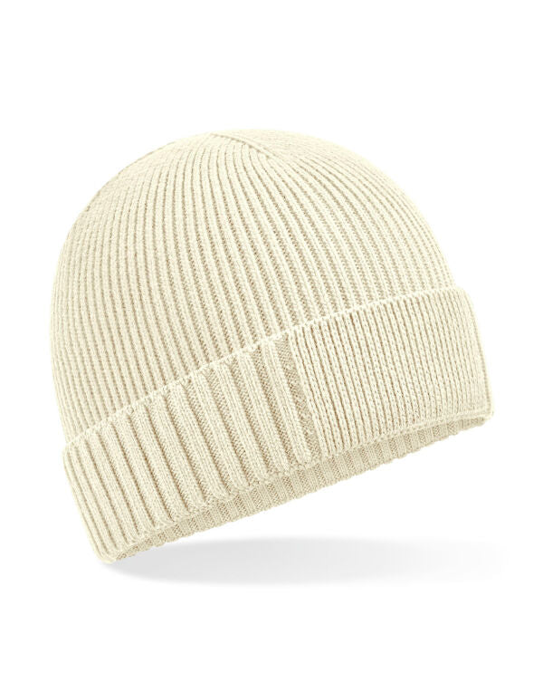 Beechfield Organic Cotton Patch Beanie | Unisex | Breathable | 4 Colours | One Size - Hat - Logo Free Clothing