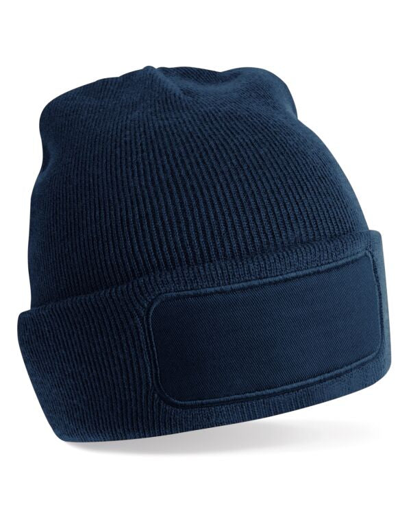 Beechfield Recycled Original Patch Beanie | Unisex | Double Knit | 3 Colours | One Size - Hat - Logo Free Clothing