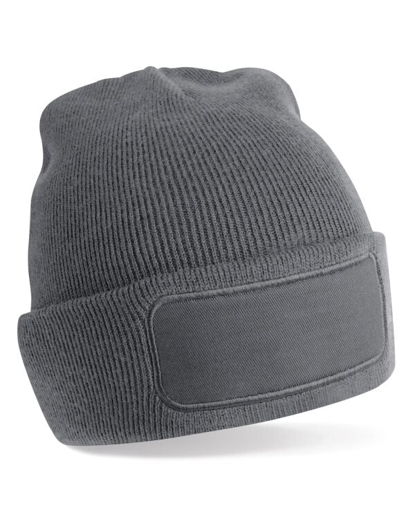Beechfield Recycled Original Patch Beanie | Unisex | Double Knit | 3 Colours | One Size - Hat - Logo Free Clothing