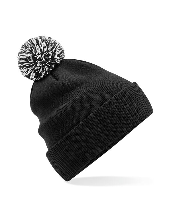 Beechfield Recycled Snowstar Beanie | Unisex | Two-Tone Pom-Pom | 4 Colours | One Size - Hat - Logo Free Clothing