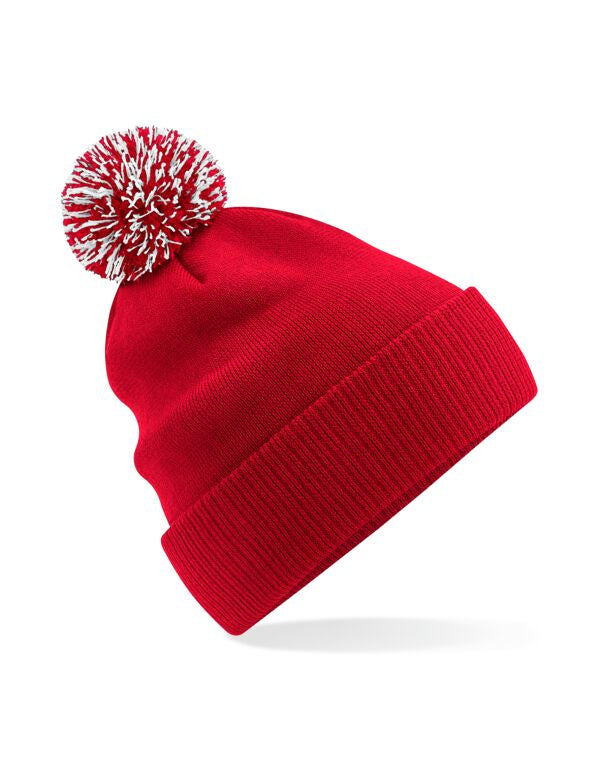 Beechfield Recycled Snowstar Beanie | Unisex | Two-Tone Pom-Pom | 4 Colours | One Size - Hat - Logo Free Clothing