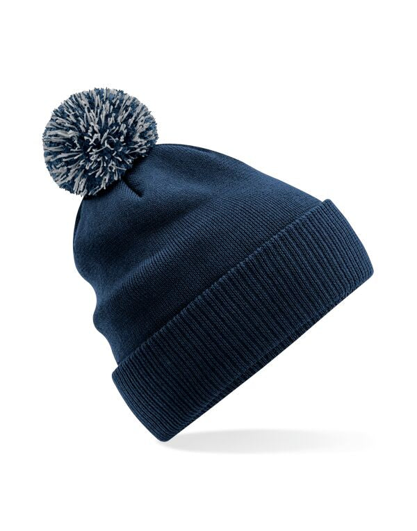 Beechfield Recycled Snowstar Beanie | Unisex | Two-Tone Pom-Pom | 4 Colours | One Size - Hat - Logo Free Clothing