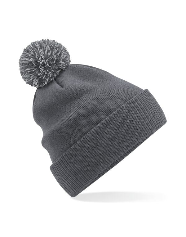 Beechfield Recycled Snowstar Beanie | Unisex | Two-Tone Pom-Pom | 4 Colours | One Size - Hat - Logo Free Clothing
