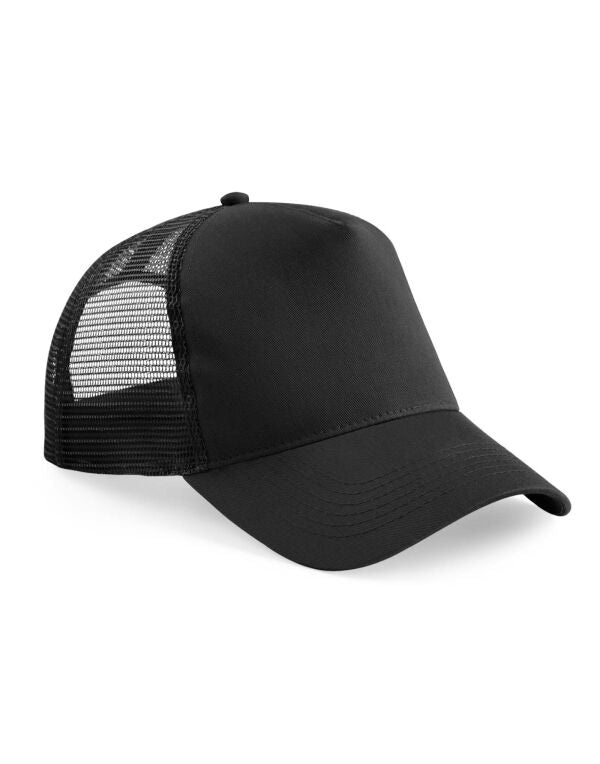 Beechfield Junior Snapback Trucker Cap | 5 Panel | 7 Colours | Kids Unisex Size - Hat - Logo Free Clothing