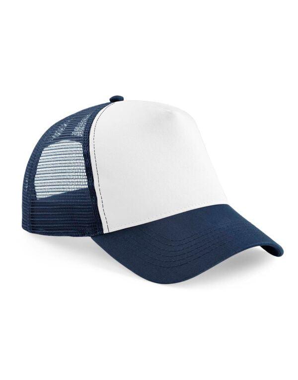 Beechfield Junior Snapback Trucker Cap | 5 Panel | 7 Colours | Kids Unisex Size - Hat - Logo Free Clothing